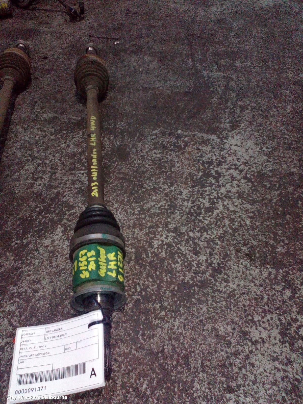 MITSUBISHI OUTLANDER 2013 Left Driveshaft