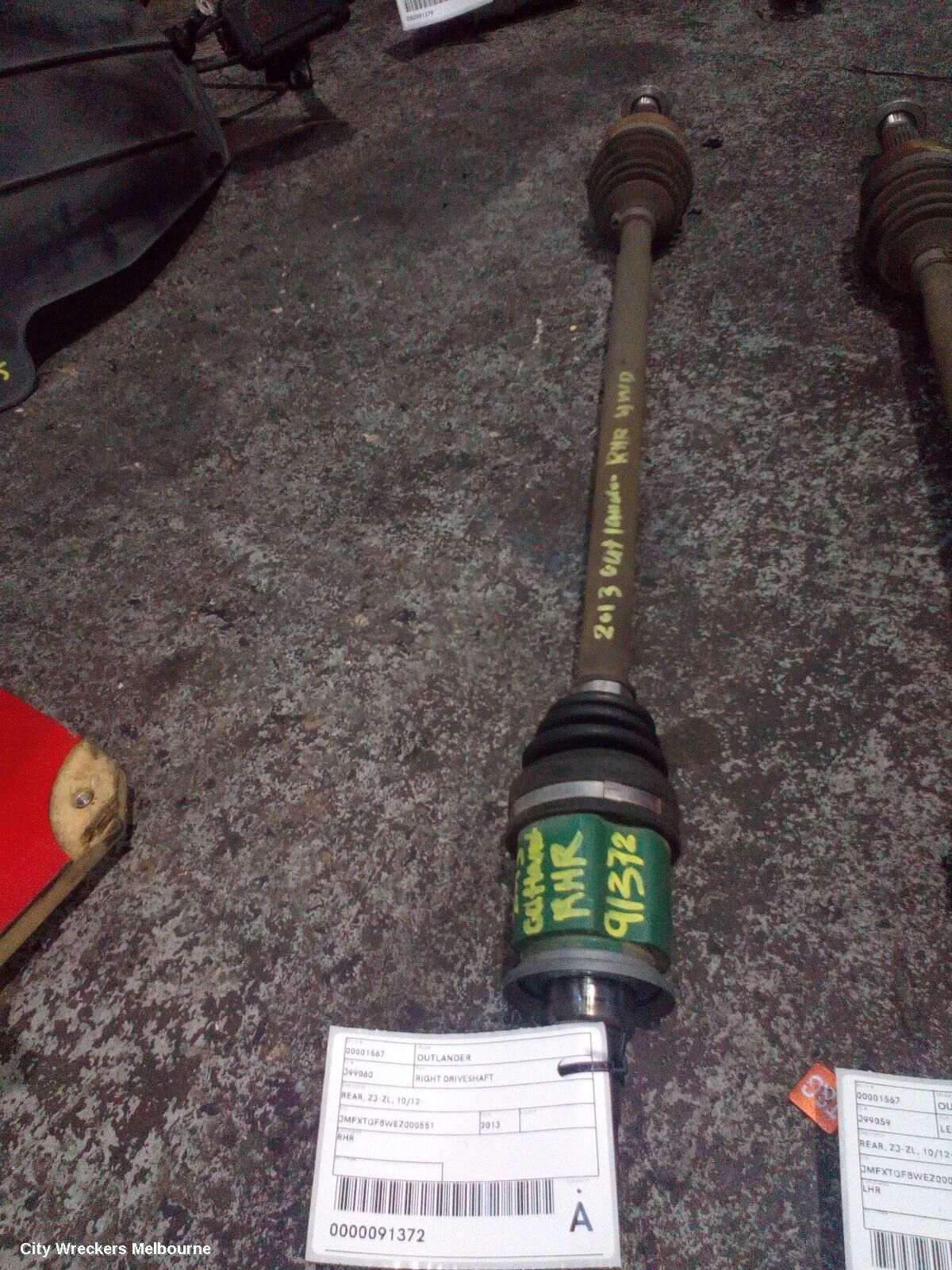 MITSUBISHI OUTLANDER 2013 Right Driveshaft