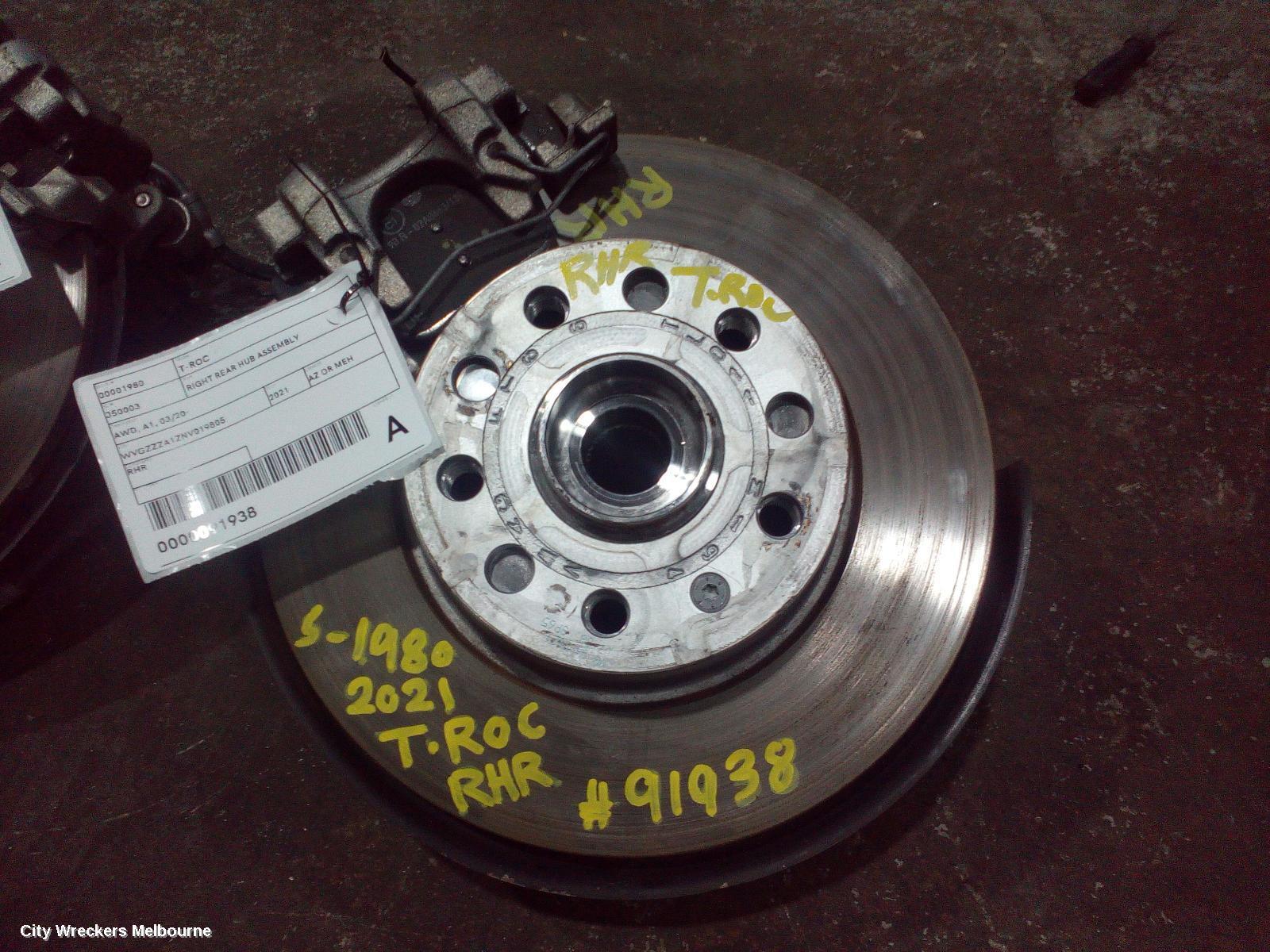 VOLKSWAGEN T-ROC 2021 Right Rear Hub Assembly