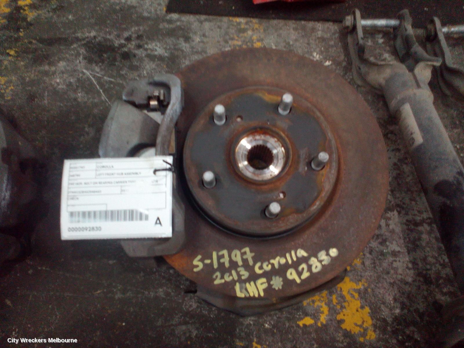 TOYOTA COROLLA 2013 Left Front Hub Assembly