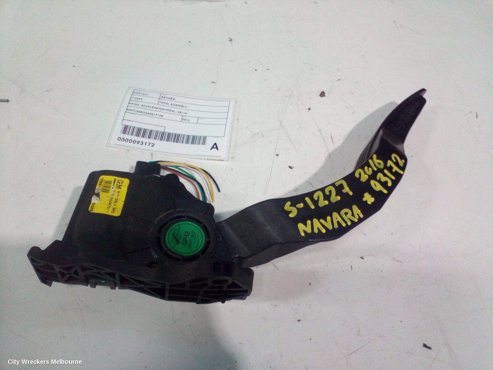 NISSAN NAVARA 2016 Pedal Assembly